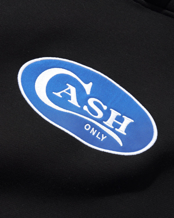 Cash Only Emblem Pullover Hood, Black