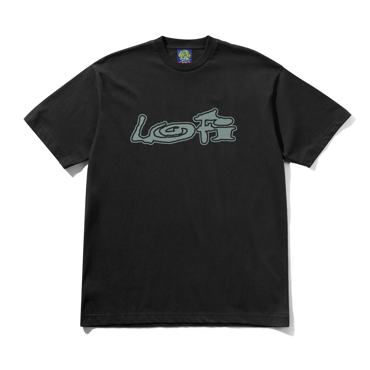 Emission Tee, Washed Black