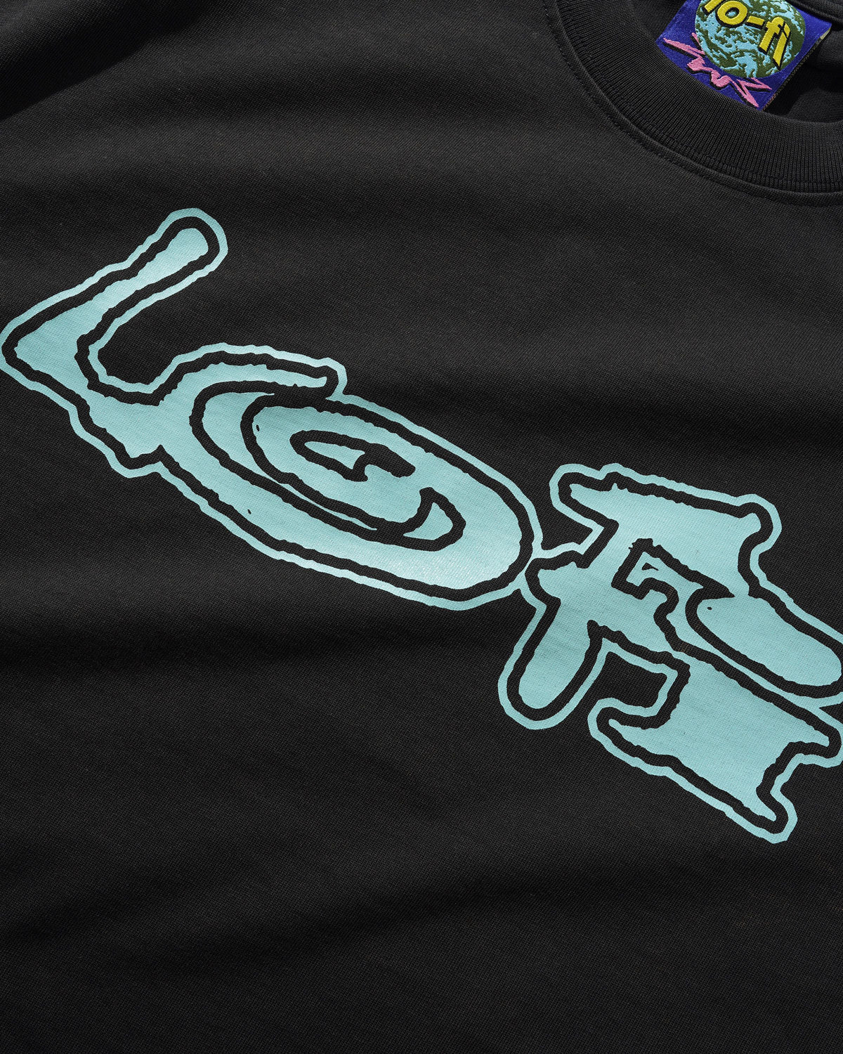 Emission Tee, Washed Black