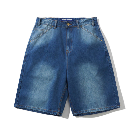 Encounter Denim Shorts, Washed Slub Blue