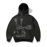 Enemy Pullover Hood, Distressed Washed Black