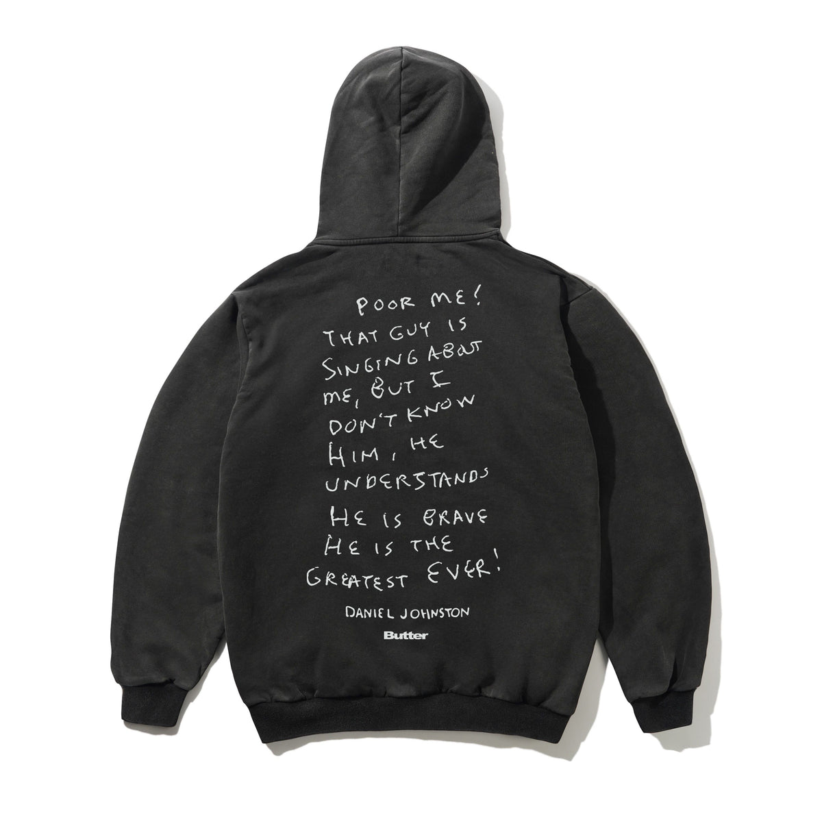 Enemy Pullover Hood, Distressed Washed Black