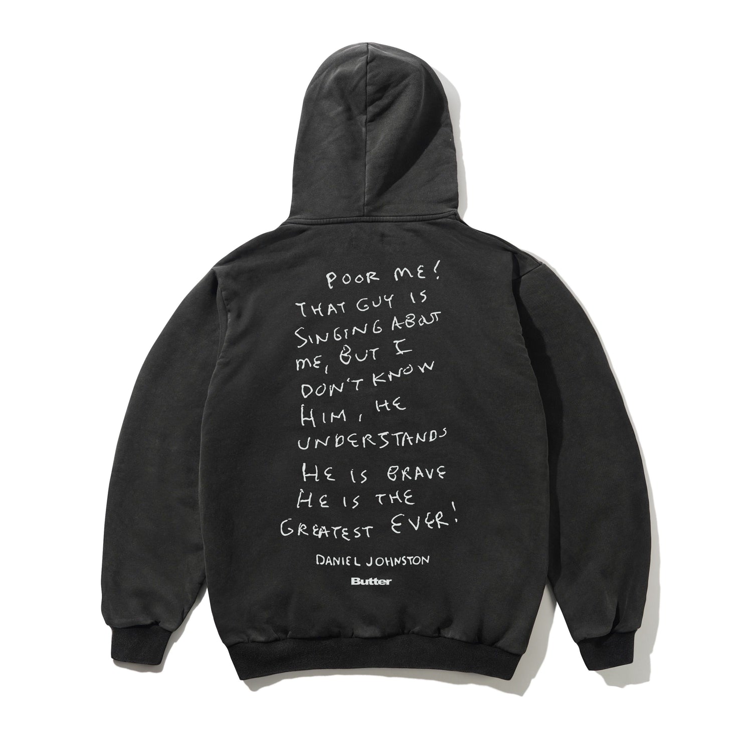 Enemy Pullover Hood, Distressed Washed Black