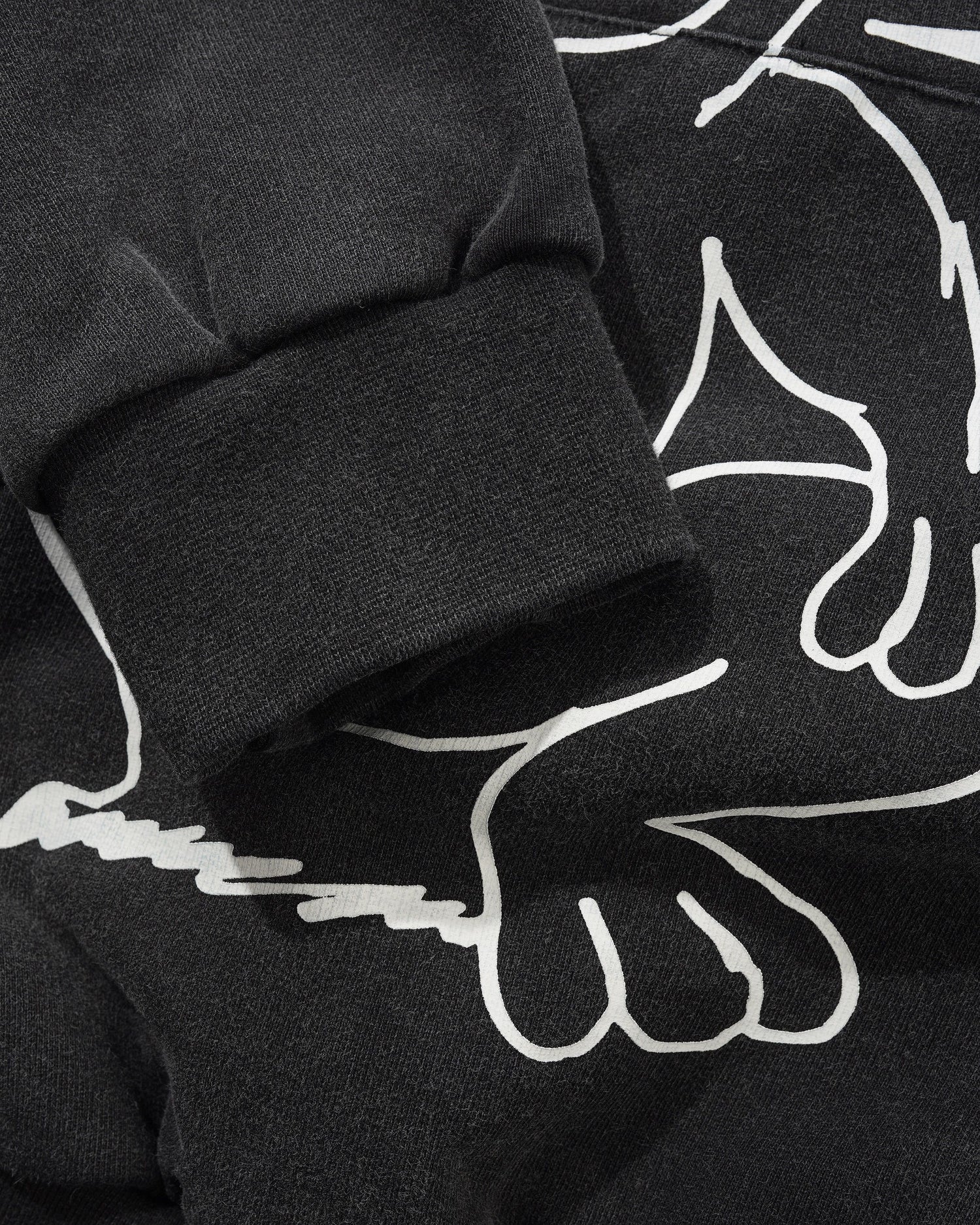 Enemy Pullover Hood, Distressed Washed Black