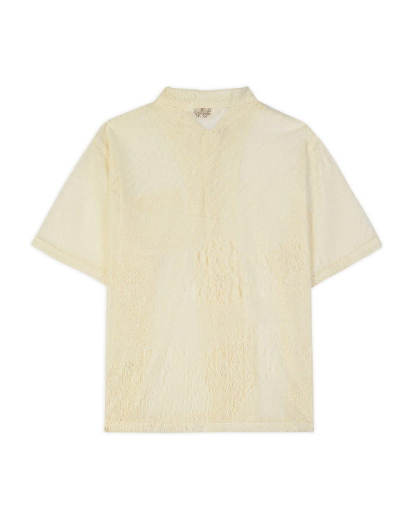 Brain Dead Engineered Mesh S/S Button Up, Natural