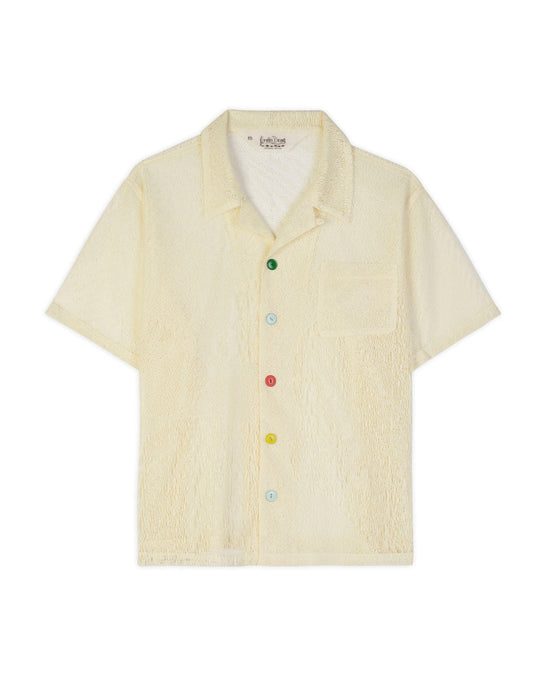 Engineered Mesh S/S Button Up, Natural