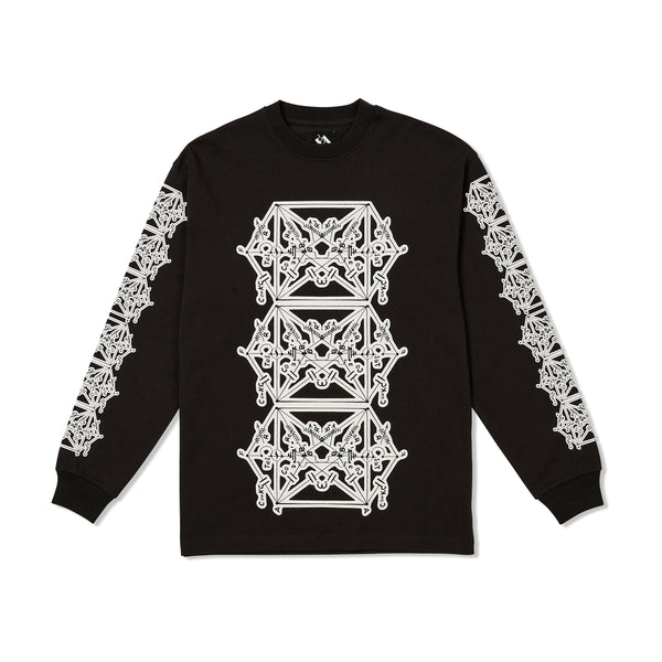 The Trilogy Tapes Envelope Goat L/S Tee, Black