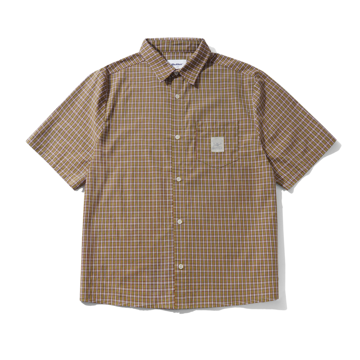 Equipment S/S Shirt, Lime / Red