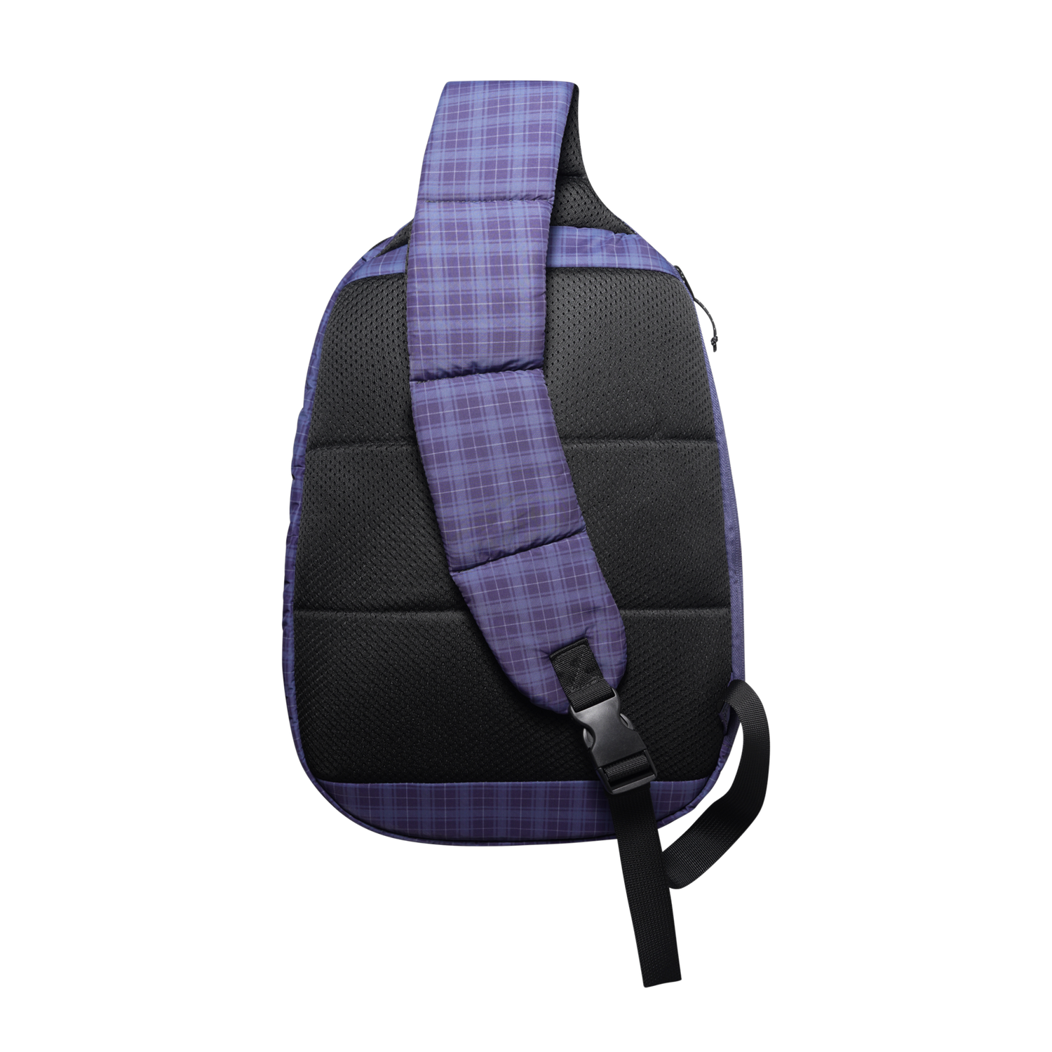 Express Shoulder Bag, Navy Plaid