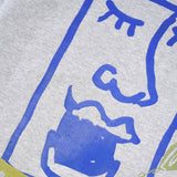 Face Crewneck Sweatshirt No. 1, Ash Grey