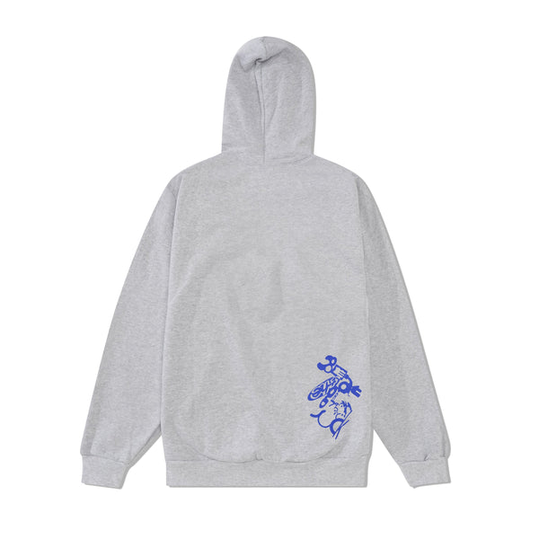 Lo-Fi Faces Pullover Hood, Ash Grey