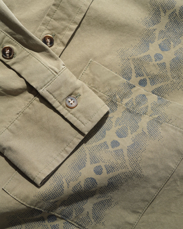 Butter Goods Fade Button Up Shirt, Washed Fatigue