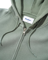 Faded Waffle Zip-Thru Hood, Washed Sage