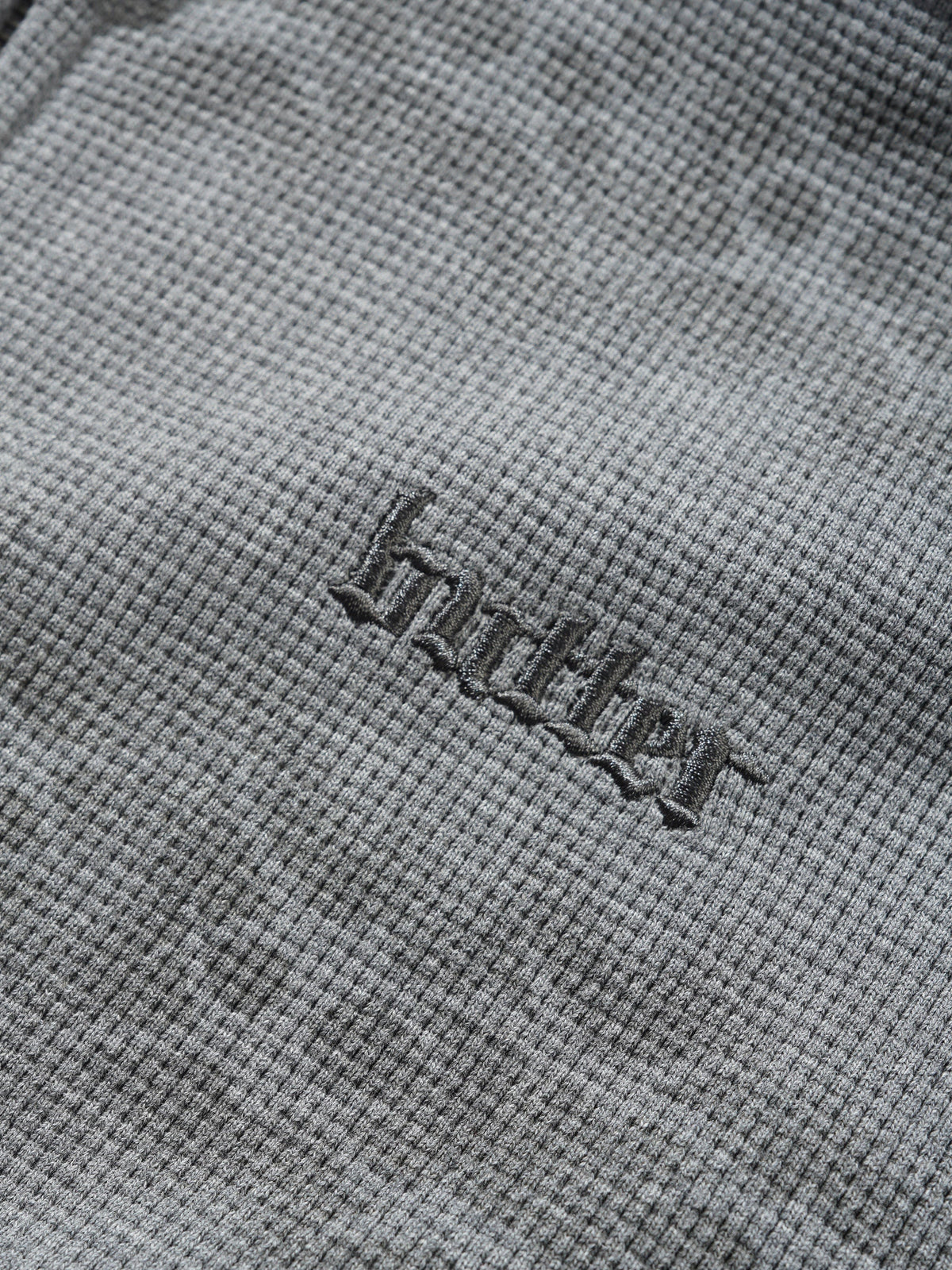 Faded Waffle Zip-Thru Hood, Washed Grey