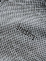 Faded Waffle Zip-Thru Hood, Washed Grey