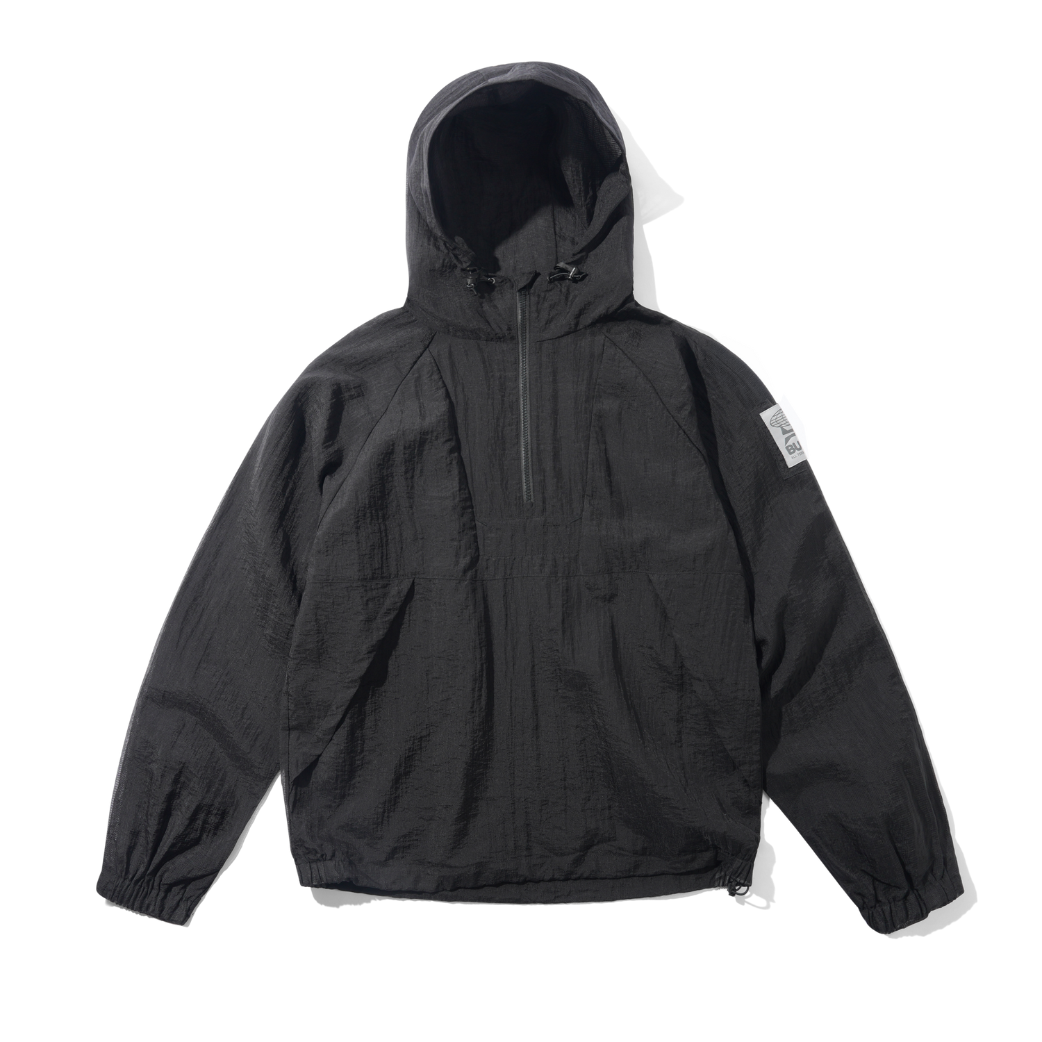 Fine Mesh Anorak, Black