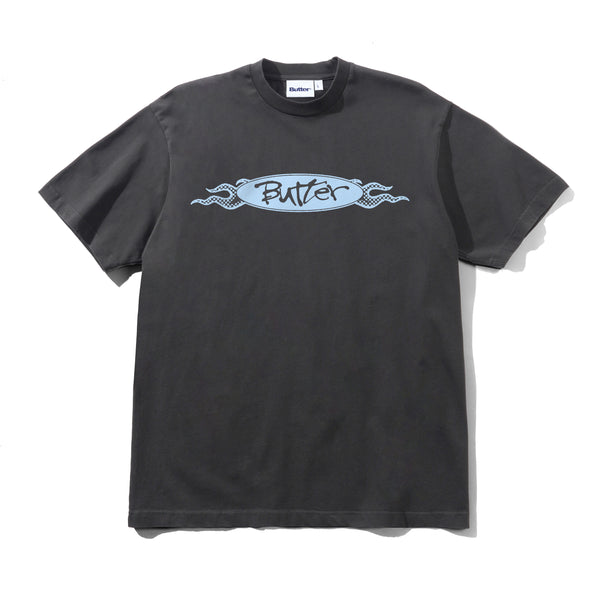 Butter Goods Flare Tee, Washed Black
