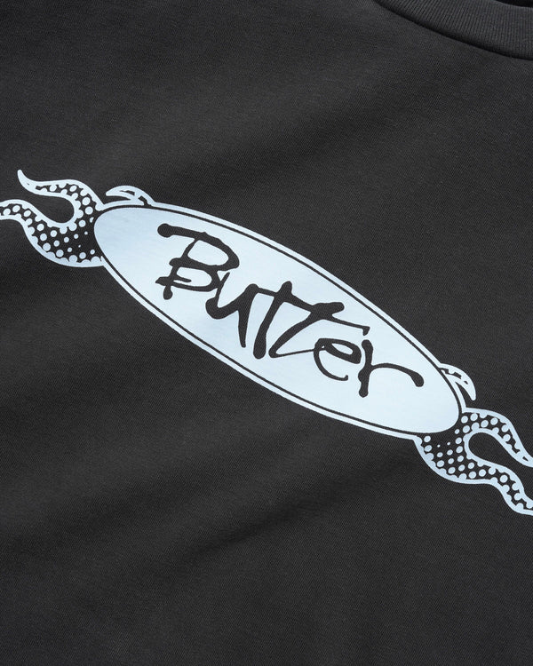 Butter Goods Flare Tee, Washed Black