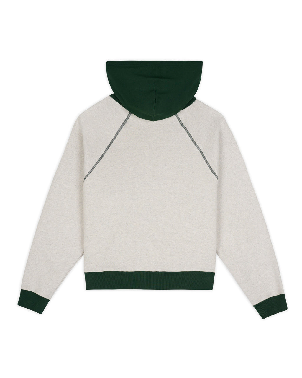 Fleece Logo Head Raglan Pullover, Oatmeal Green