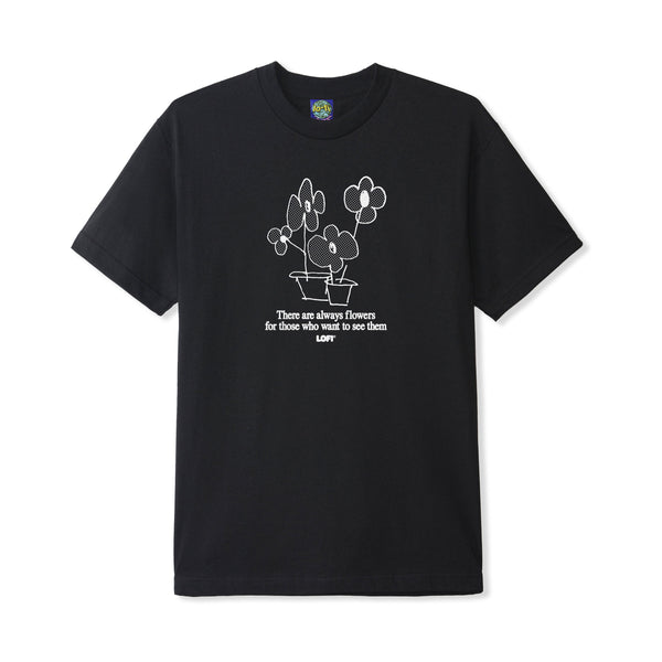 Lo-Fi Flowers Tee, Black