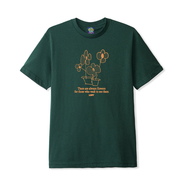 Lo-Fi Flowers Tee, Dark Forest