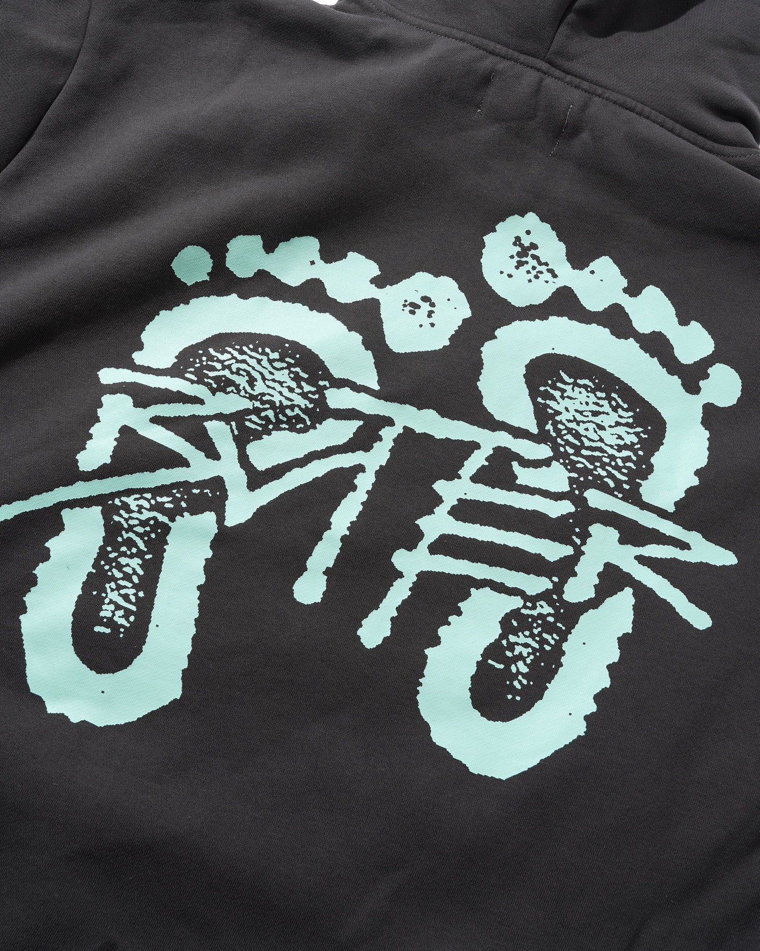 Footprints Pullover Hood, Charcoal