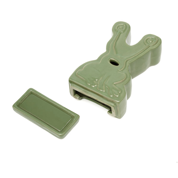 Butter Goods Frog Ceramic Incense Holder, Light Green