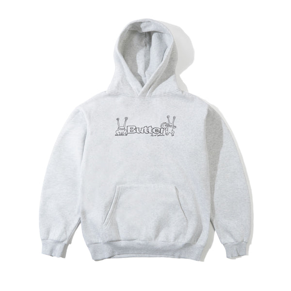 Butter Goods Frog Logo Pullover Hood, Ash