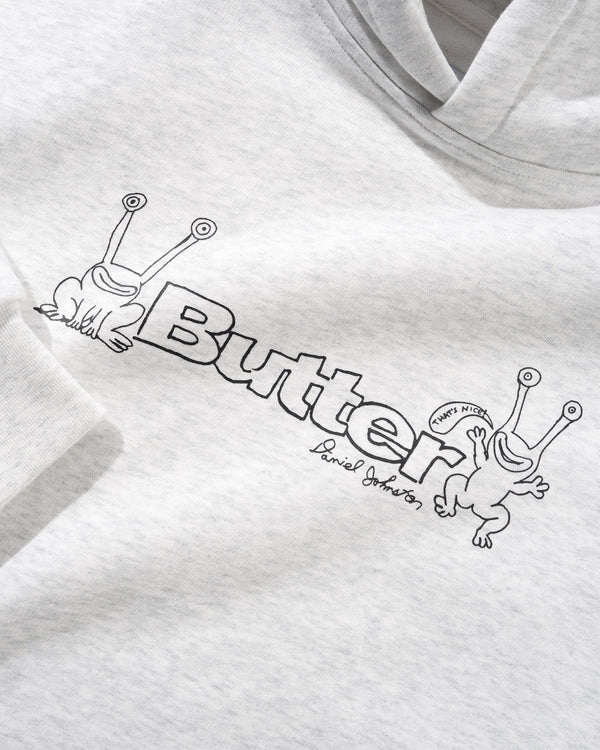 Butter Goods Frog Logo Pullover Hood, Ash