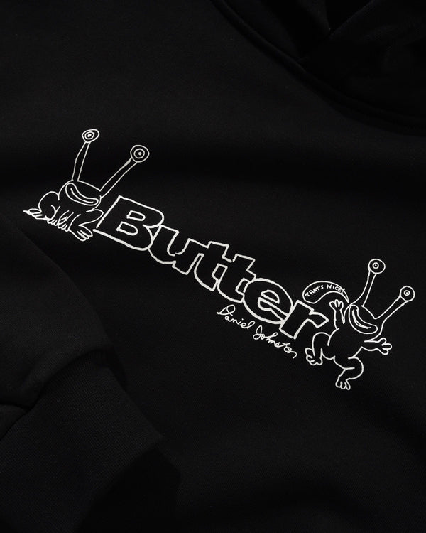 Butter Goods Frog Logo Pullover Hood, Black