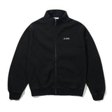 Funnel Neck Waffle Zip-Thru, Washed Black
