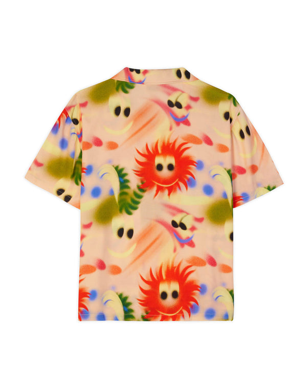 Brain Dead Fuzzy Friends S/S Shirt, Pink Multi