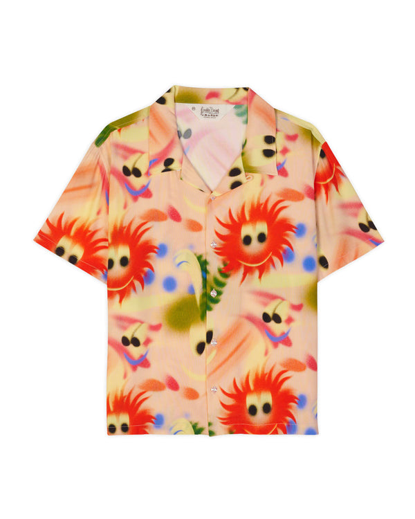 Brain Dead Fuzzy Friends S/S Shirt, Pink Multi