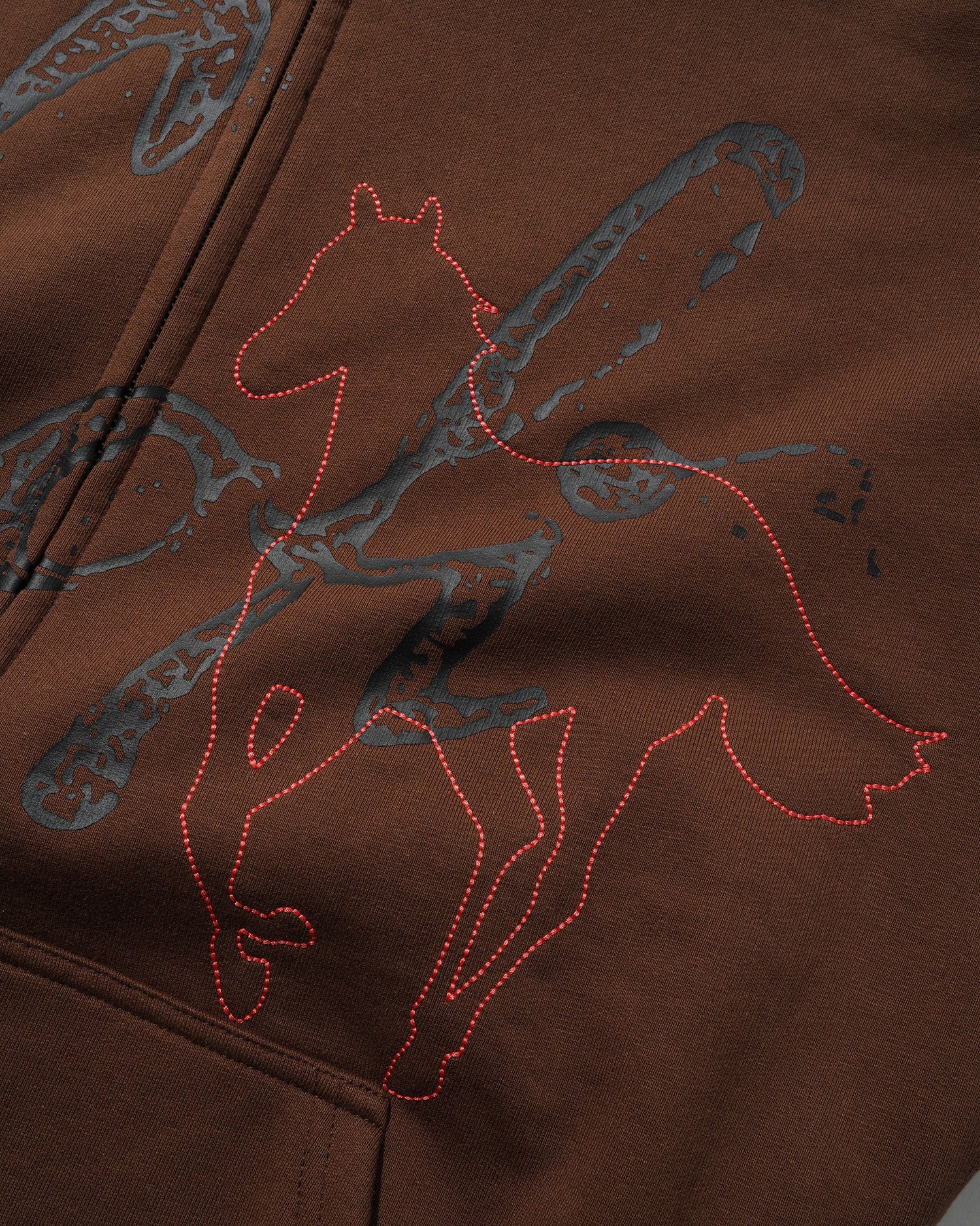 Gallop Zip-Thru Hood, Brown