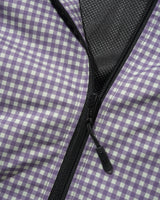 Gingham Nylon Jacket, Green / Purple