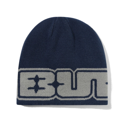 Glint Reversible Skully Beanie, Navy / Grey