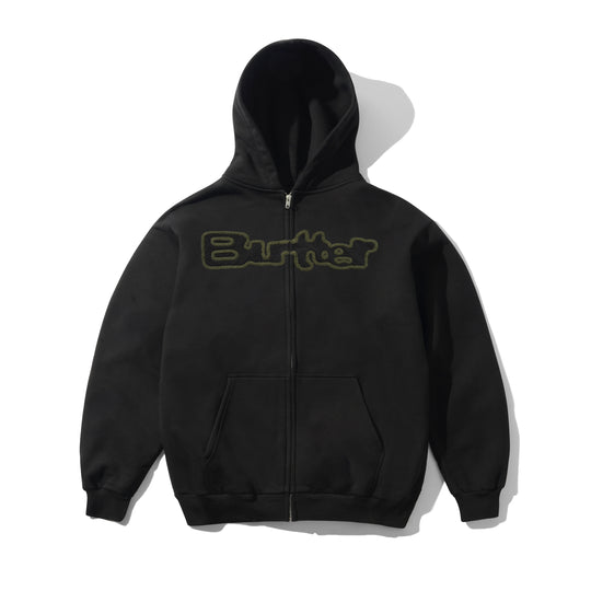 Glow Zip-Thru Hood, Washed Black