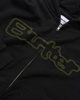 Glow Zip-Thru Hood, Washed Black