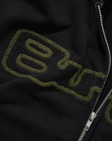 Glow Zip-Thru Hood, Washed Black