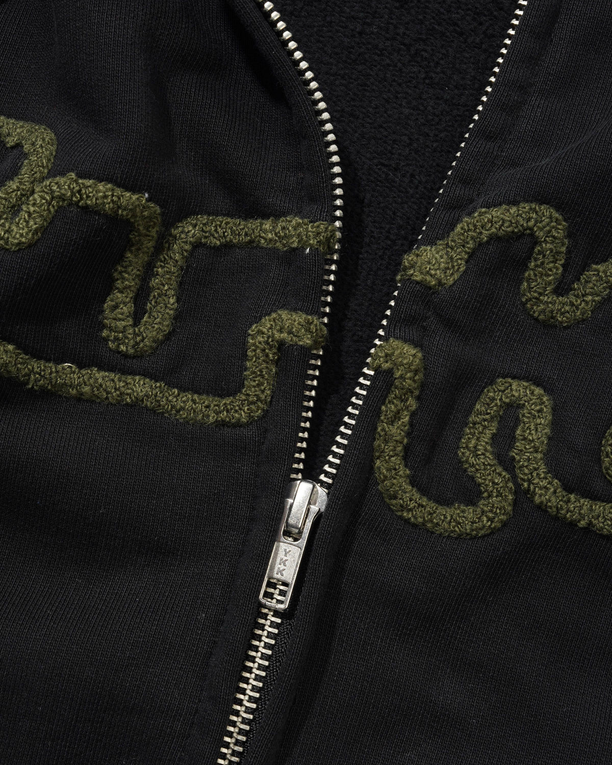 Glow Zip-Thru Hood, Washed Black