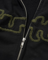 Glow Zip-Thru Hood, Washed Black