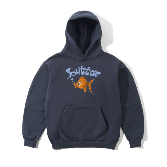 Goldfish Pullover Hood, Lead Blue