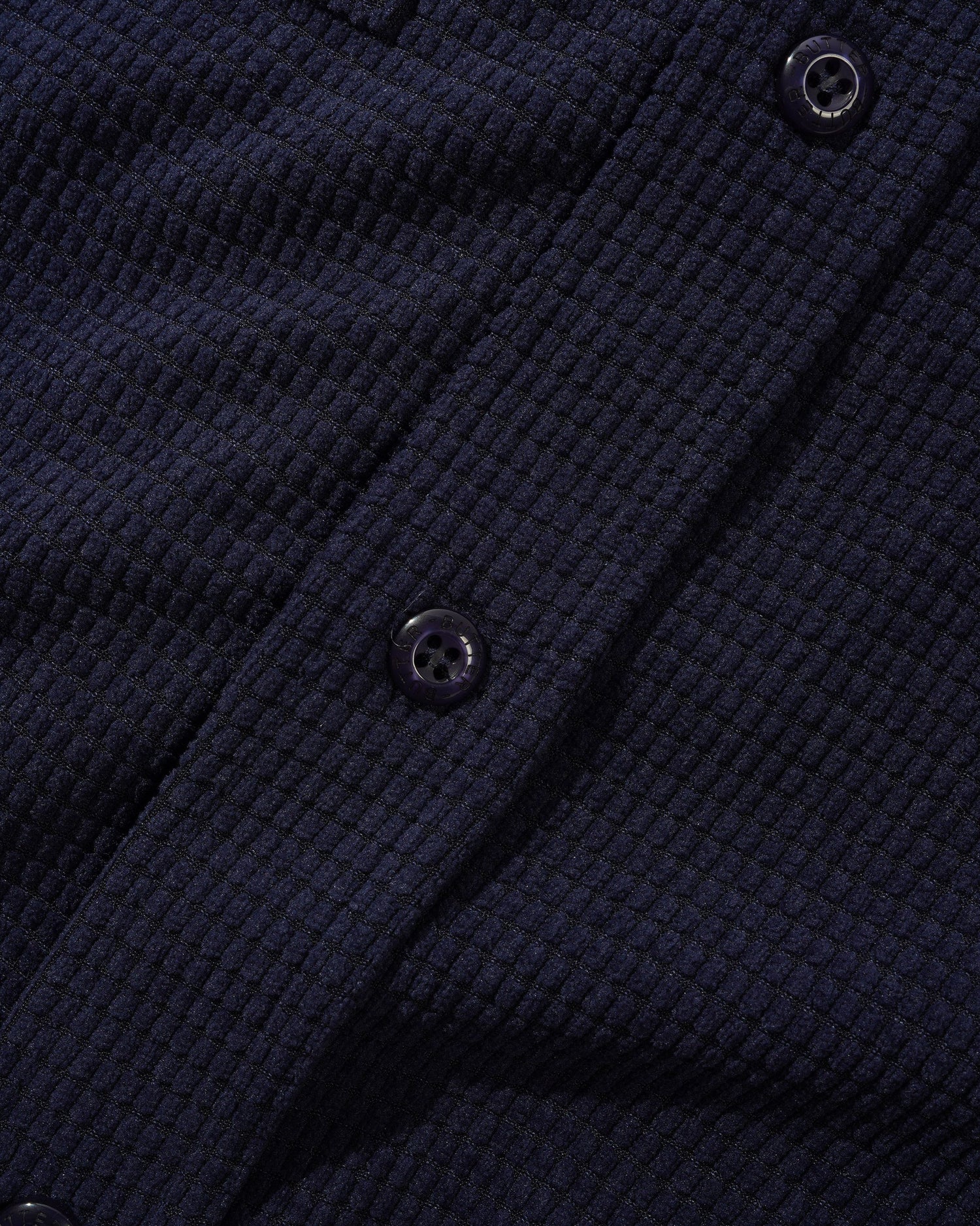 Grid Cord Overshirt, Navy