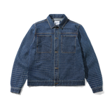 Grid Denim Jacket, Indigo