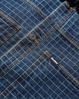 Grid Denim Jacket, Indigo