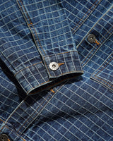 Grid Denim Jacket, Indigo