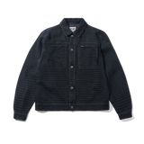 Grid Denim Jacket, Overdye Black