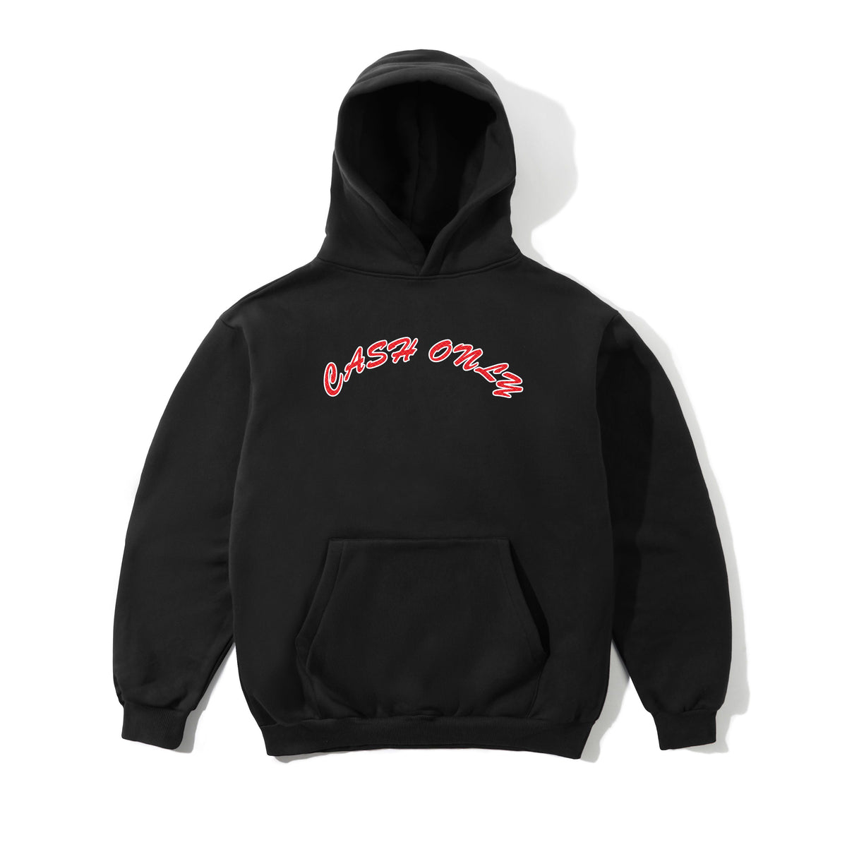 Grid Logo Pullover Hood, Black