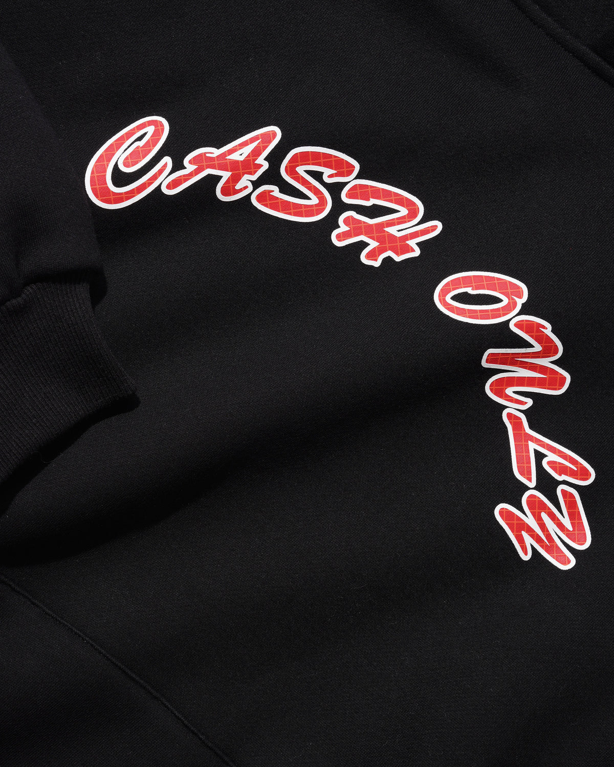 Grid Logo Pullover Hood, Black