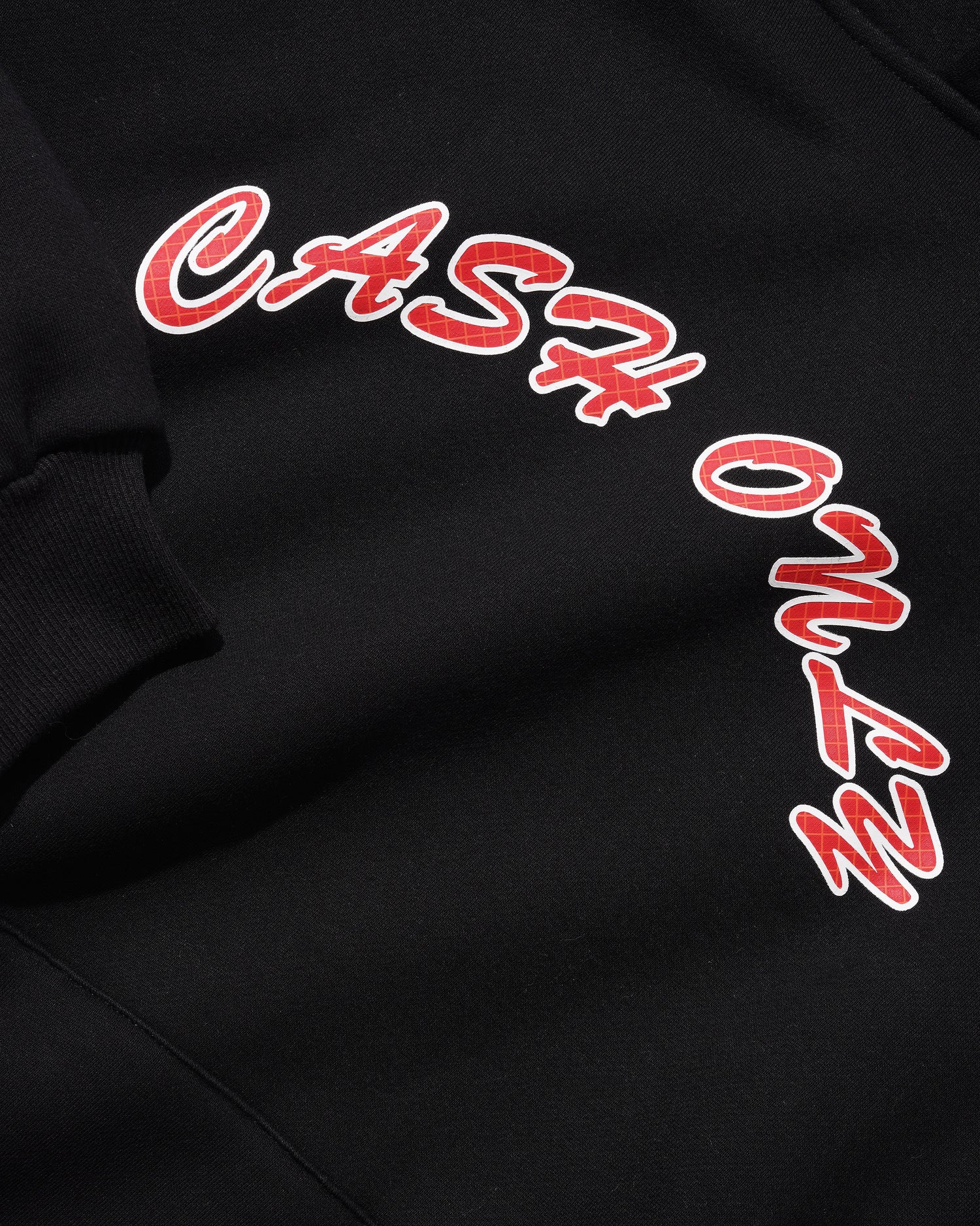 Grid Logo Pullover Hood, Black